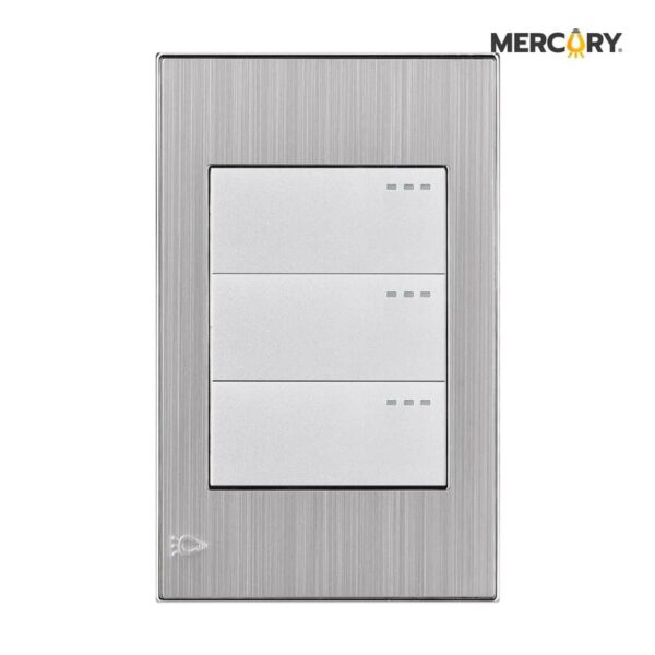 Interruptor triple conmutable Stainless